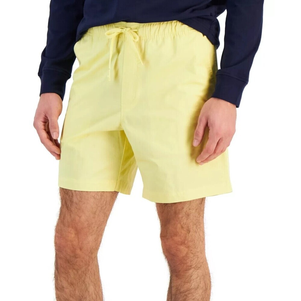 Club Room Mens Pull On Shorts Stretch Drawstring Waistband Lemon Ice Size XXL